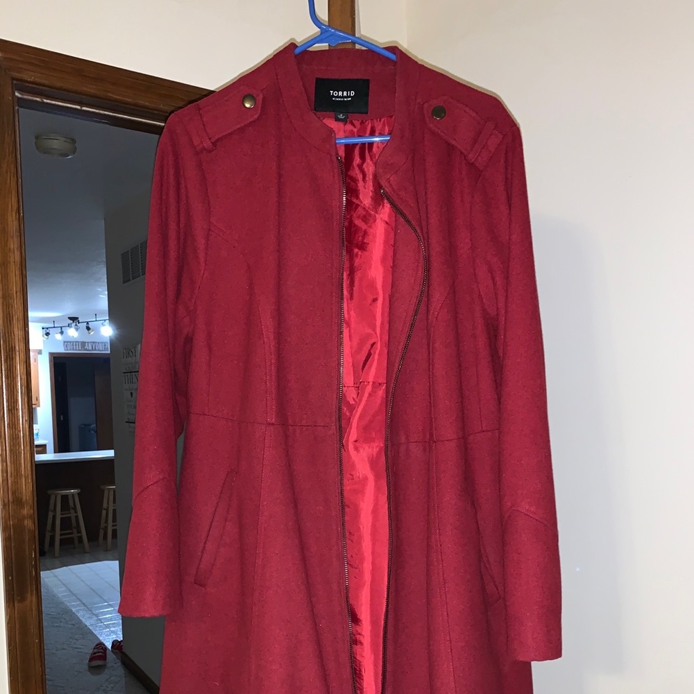 Dark red Torrid winter coat